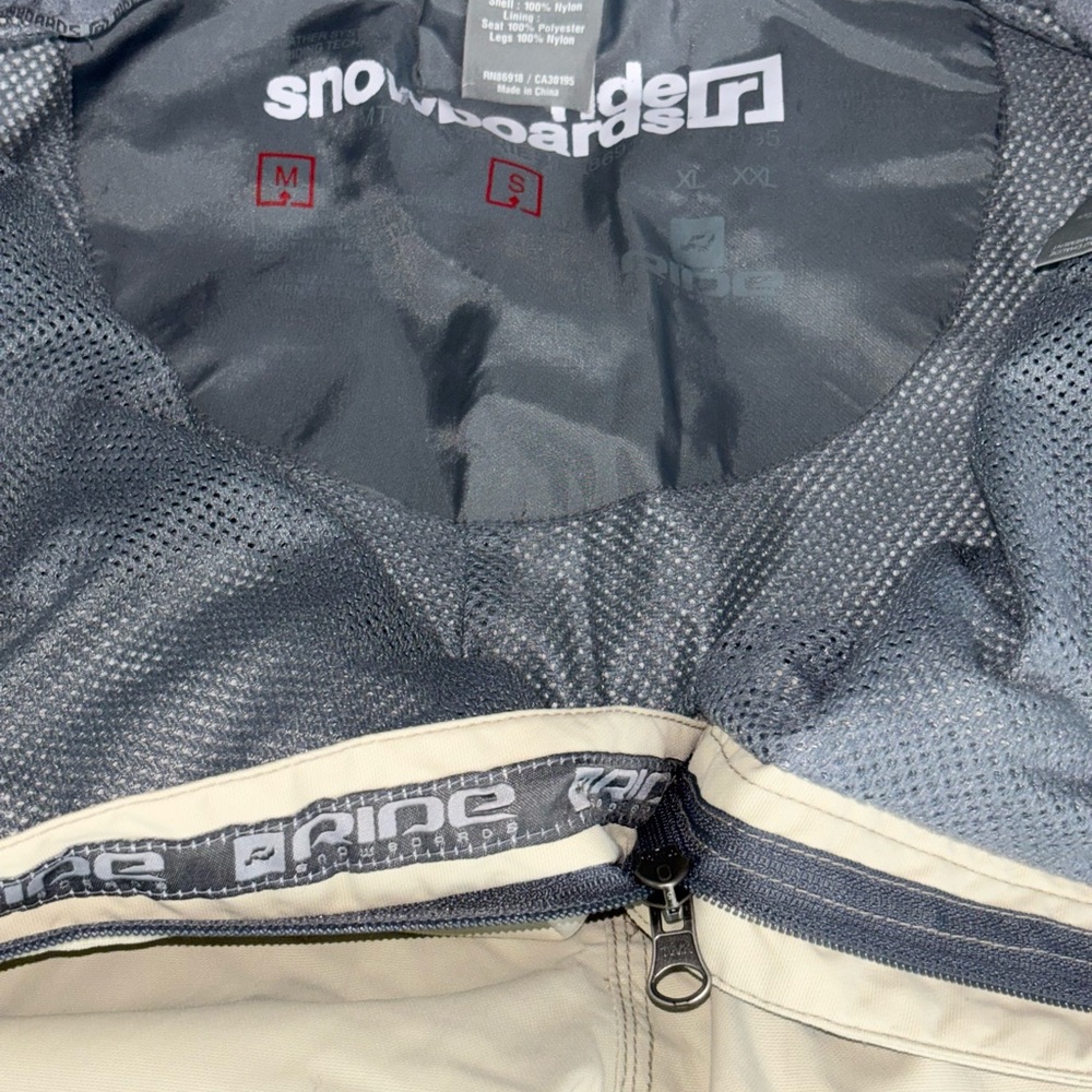 RIDE SNOWBOARD PANTS WATERPROOF KHAKI TAPERED SEAMS ADJUSTABLE WAIST SZ WOMEN M - Picture 16 of 16